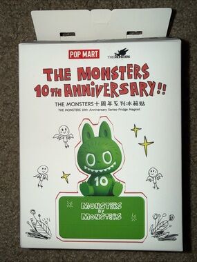 Pop Mart The Monsters 10th Anniversary Stamp Fridge Magnet [ Puca ] Brown NEW